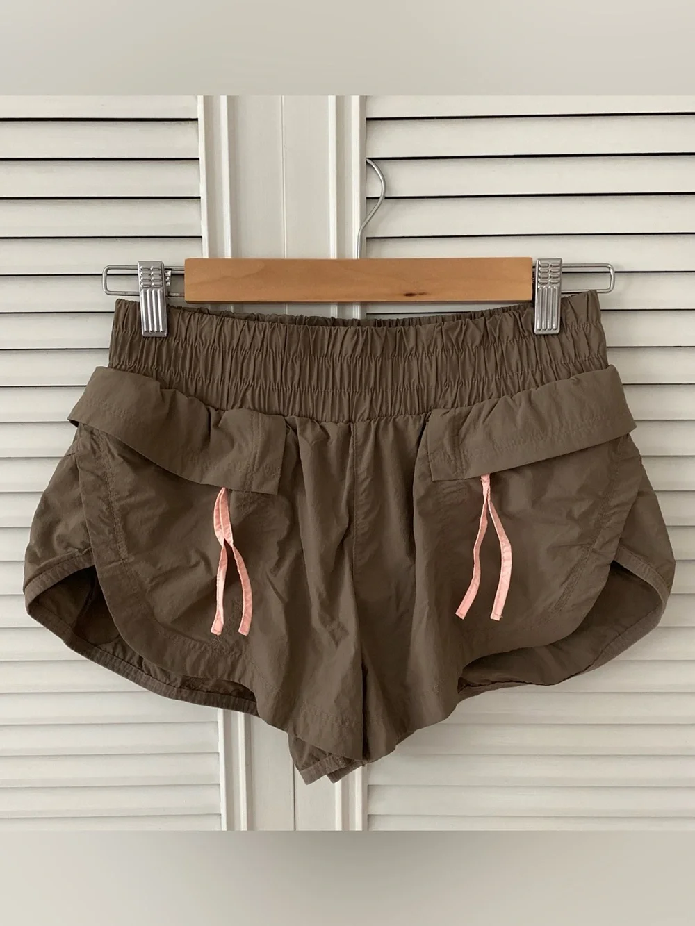 FP Movement Dark Olive Cargo Shorts - Picture 1 of 4